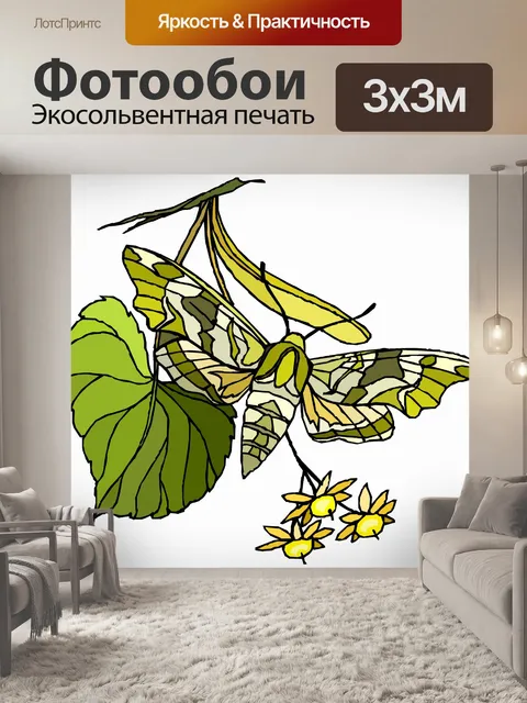 Фотообои Красочные бабочки