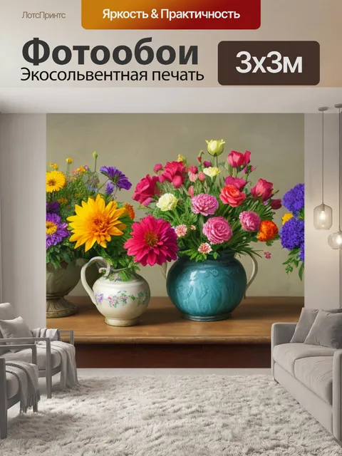 Фотообои описание натюрморт с цветами