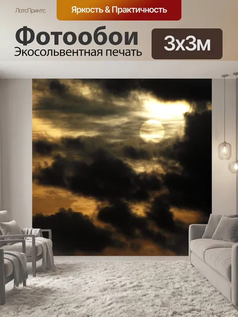 Фотообои Темный Полный ВС Закат