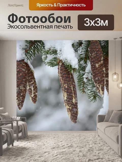 Фотообои Еловые шишки