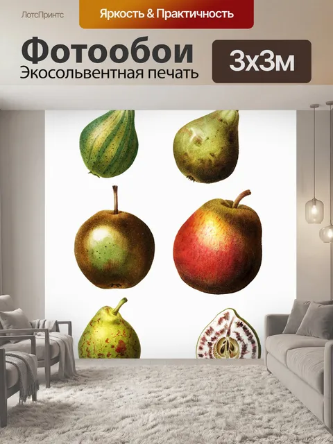 Фотообои Фрукты груши винтаж старый