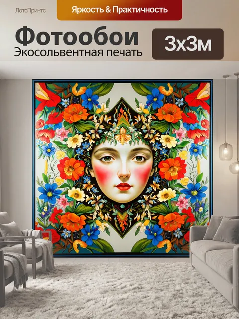 Фотообои цветы в стиле альфонс муха