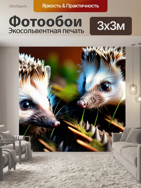 Фотообои с ежиками