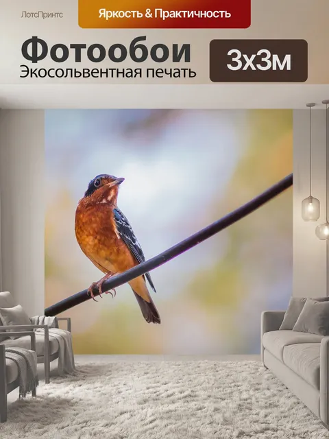 Фотообои Птица шея белая плитка