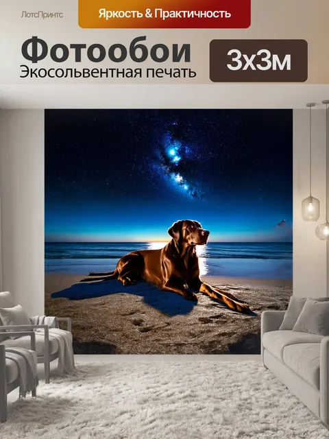 Фотообои прямошерстная ретривер