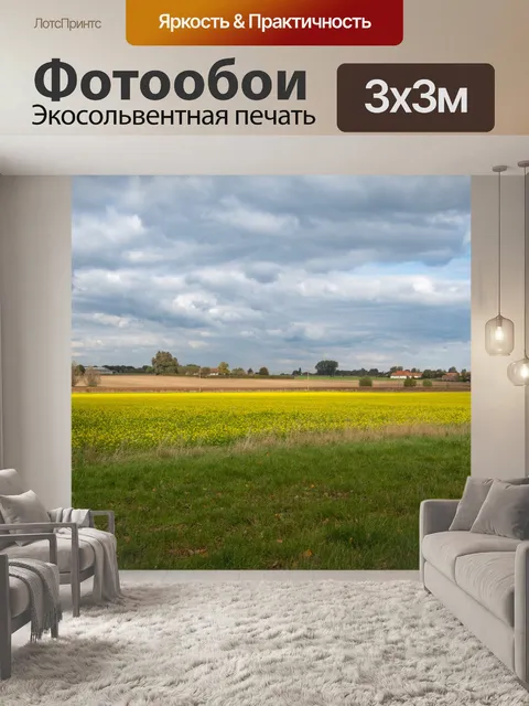 Фотообои Пейзаж, сельская местность, рапсовое пол