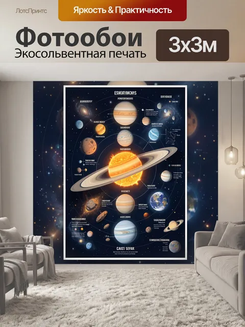Фотообои Солнечная система в космосе