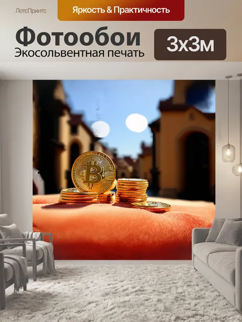 Фотообои золотые монеты евро, сверкающие на мягком бархате, создают атмосферу уюта и тепла