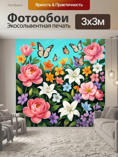 300 × 300 см · Экосольвентная печать