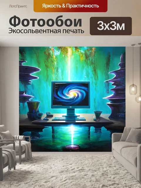 Фотообои watercolor-style painting of a surreal