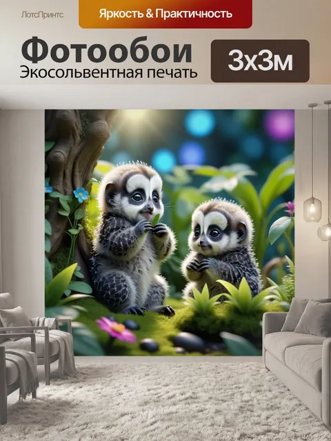 Фотообои совята, исследующие волшебный сад