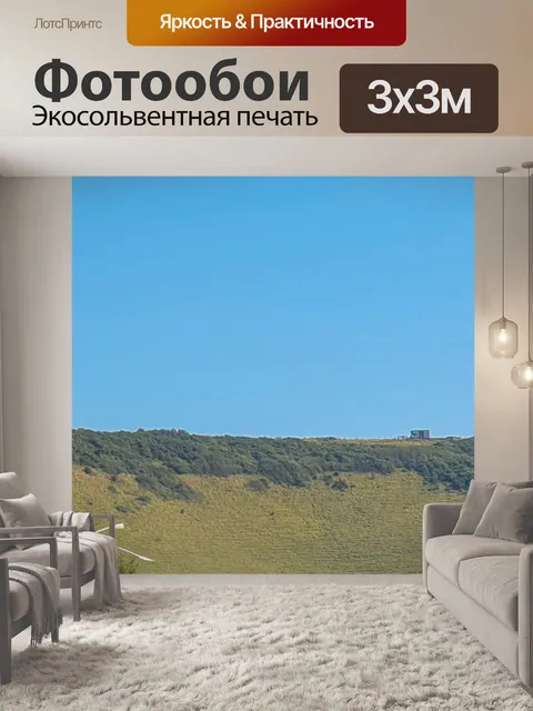 Фотообои Белая лошадь на холме