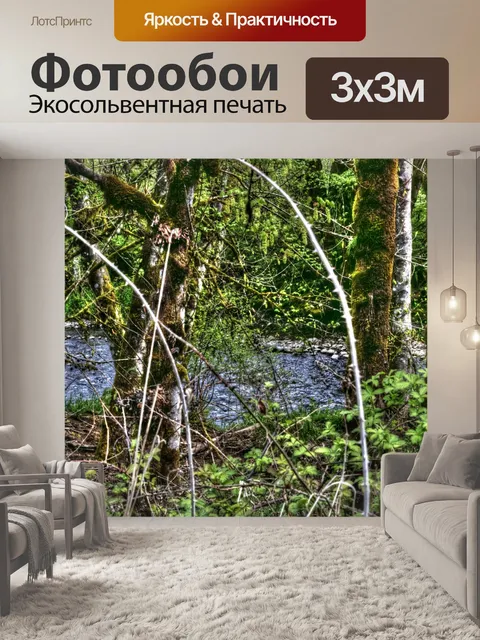 Фотообои Река через лес