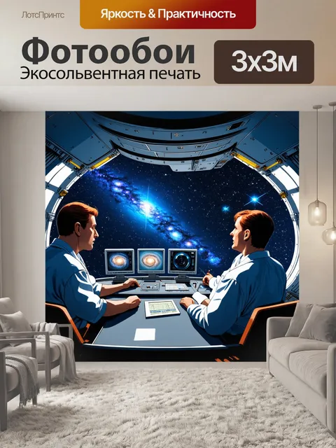 Фотообои ссср космос: сцена с учеными