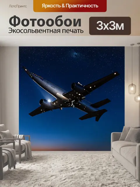 Фотообои современный пассажирский самолет