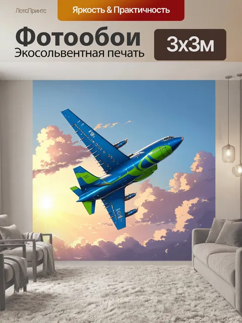 Фотообои первостепенный вид самолета