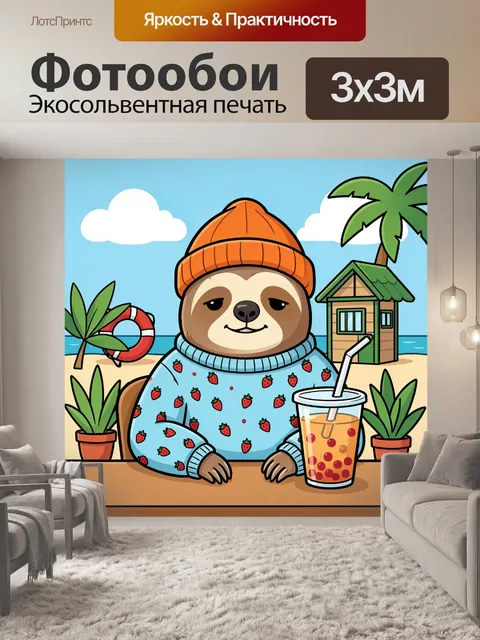 300 × 300 см · Экосольвентная печать
