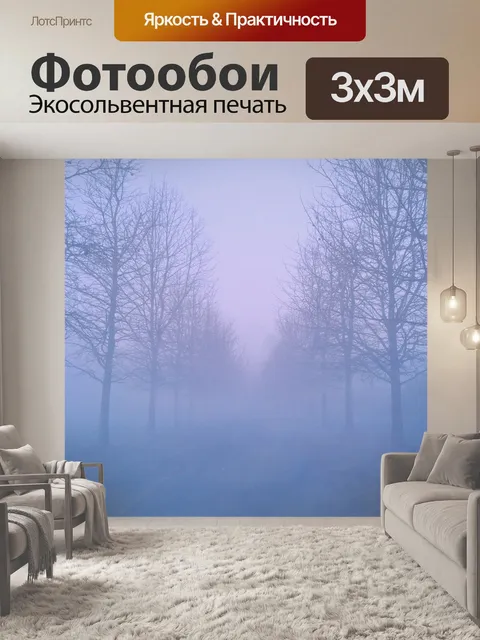 Фотообои Тропинка аллеи тумана