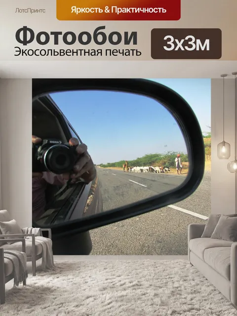 Фотообои Зеркало заднего вида
