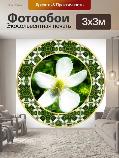 Фотообои Цветочный медальон (3)