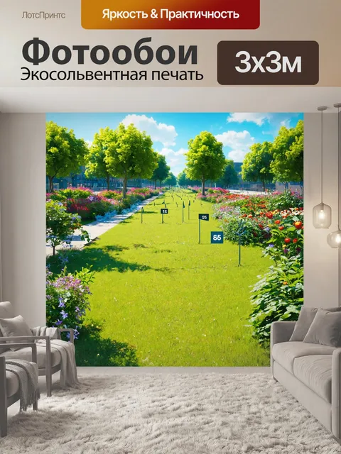 Фотообои пейзаж в стиле инфографический рисунок