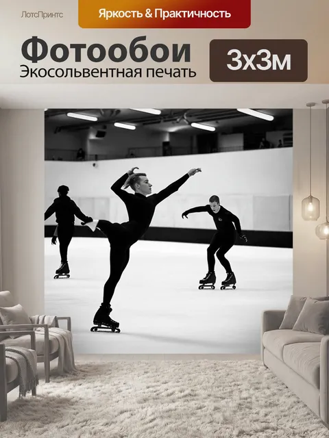 Фотообои мастер-класс по фигурному катанию на скейт-площадке с разнообразными элементами и техникой выполнения