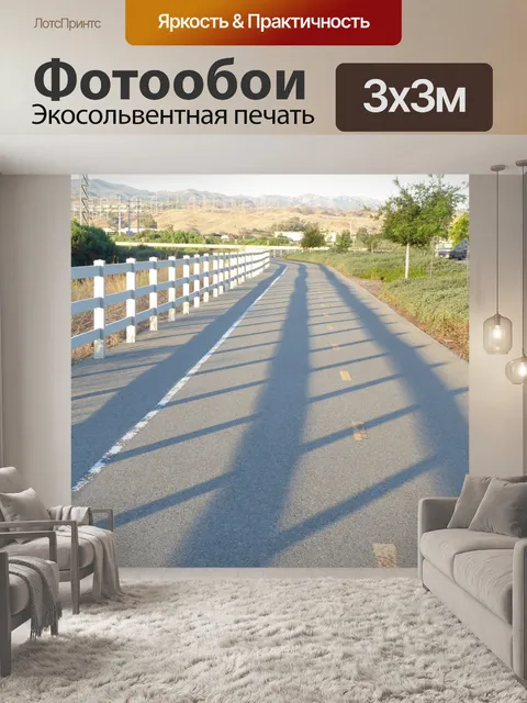 Фотообои Пешеходная дорожка и тени