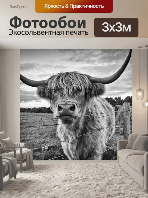 Фотообои Высокогорная корова