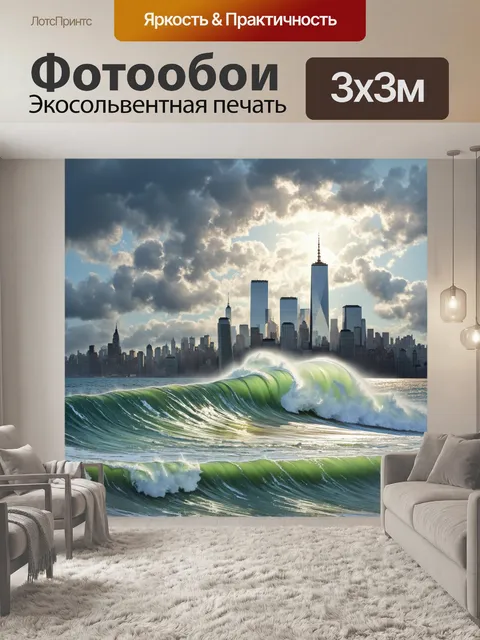 Фотообои ураганная сцена с ураганом на горизонте