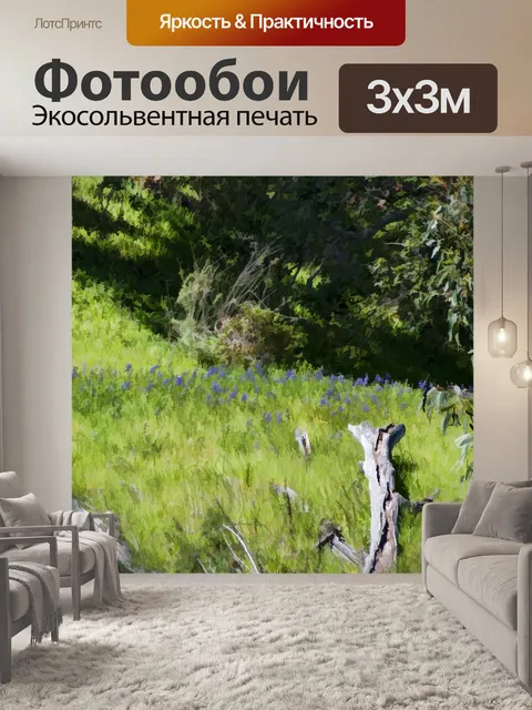 Фотообои Поле полевых цветов