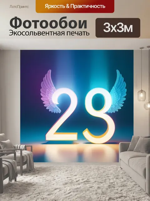 Фотообои с датой рождения легкий