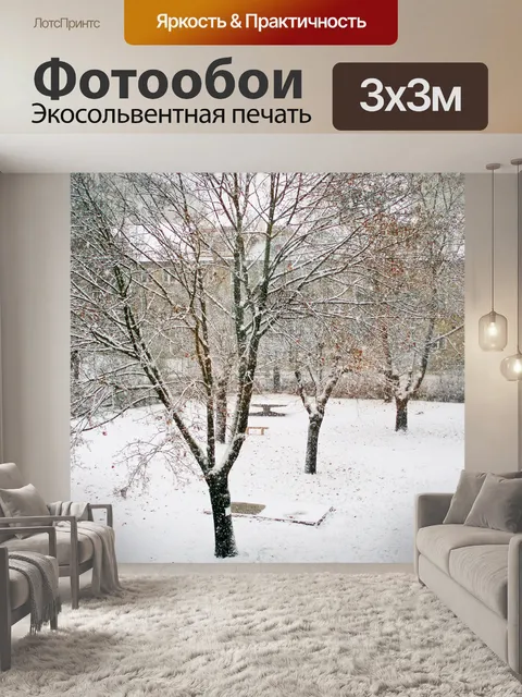 Фотообои снегопад - Пейзаж