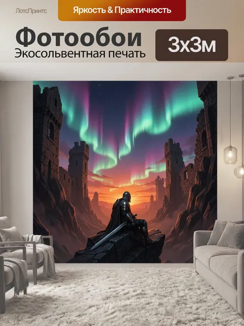 Фотообои Одинокий рыцарь на утёсе