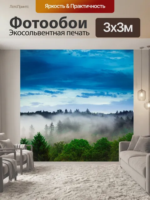 Фотообои Голубое небо и лес