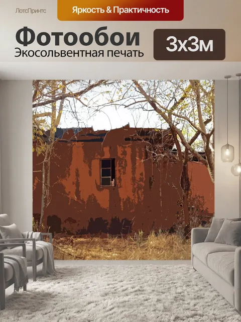 Фотообои вырезанное изображение заброшенного дома
