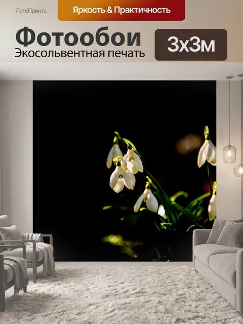 Фотообои Подснежники