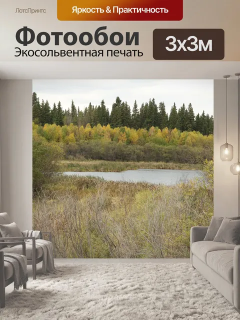 Фотообои Осенние краски у озера