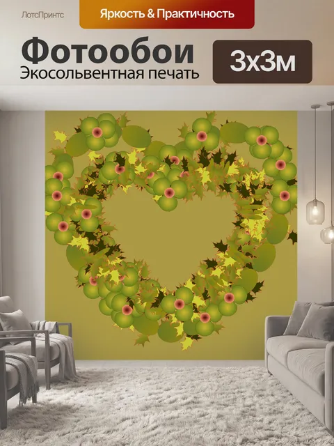 Фотообои Венок сердца