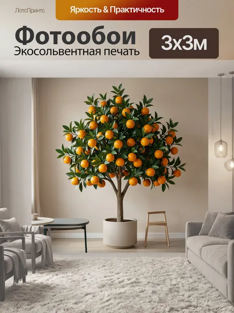 Фотообои Апельсиновое дерево в интерьере