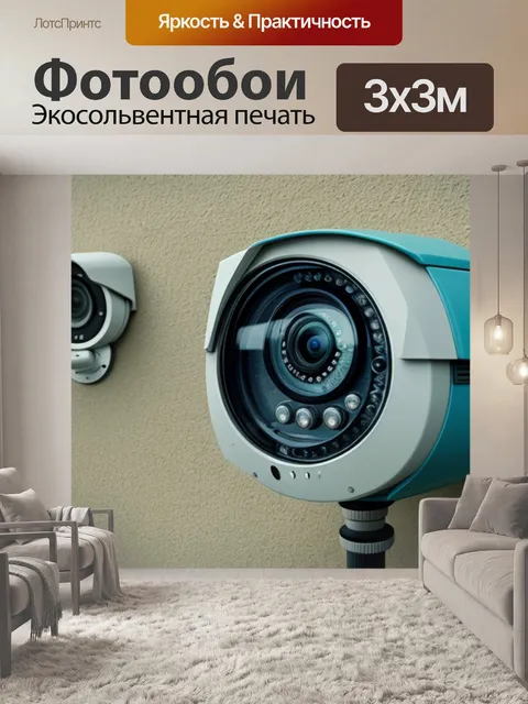 Фотообои с камерой видеонаблюдения