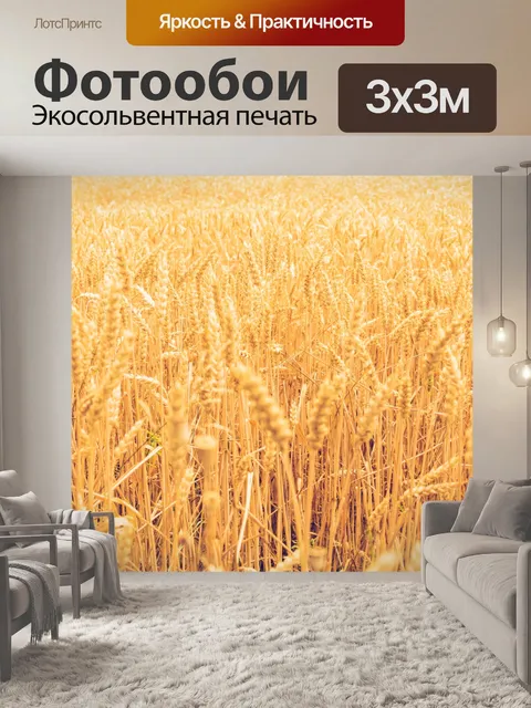 Фотообои Золотое зерно в поле
