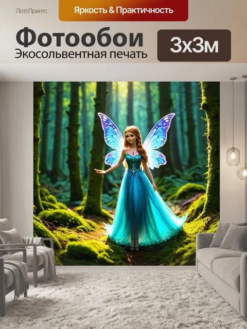 Фотообои лесная фея в волшебном лесу
