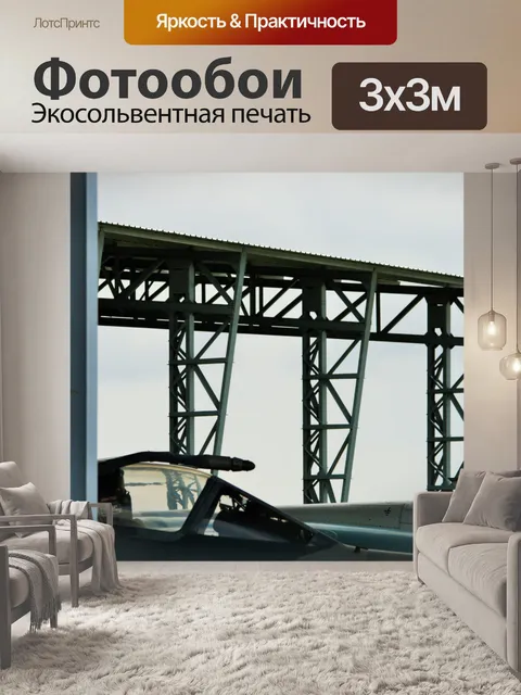 Фотообои вертикальные стойки ВЛ крыше