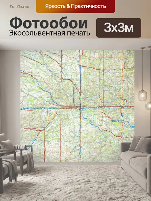 Фотообои линии, создающие дорожные карты для приключений