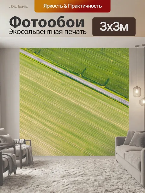 Фотообои Дорога в полях
