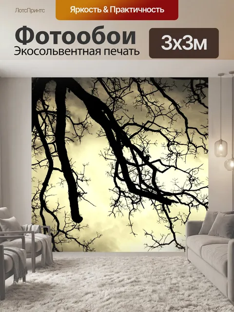 Фотообои Ветвь дерева силуэт Я