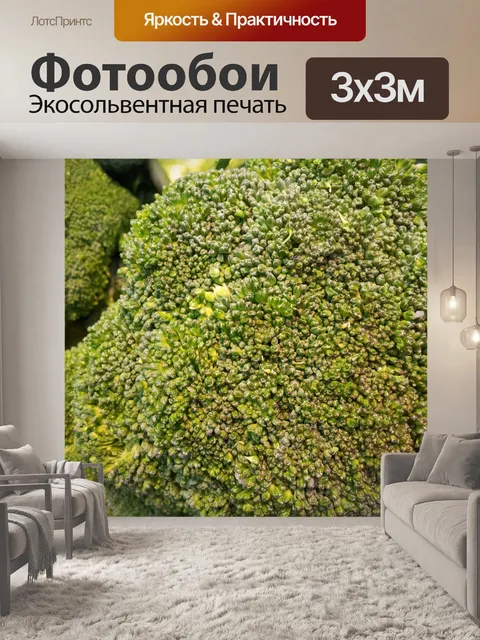 Фотообои зеленая цветная капуста крупным планом