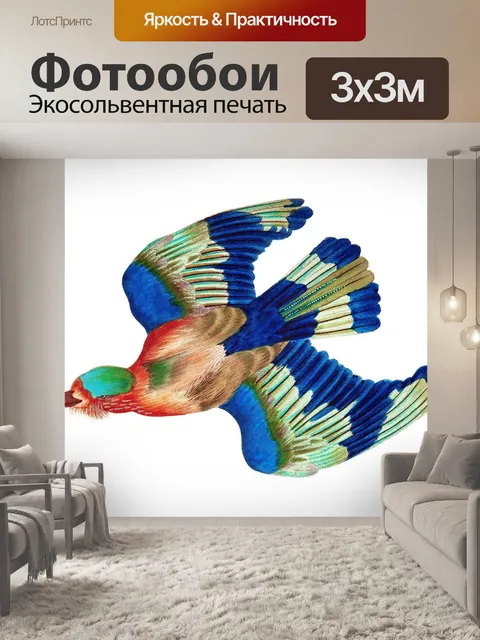 Фотообои Птицы тропических старинных искусства