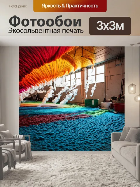 Фотообои внутри горячего цеха по обработки войлока