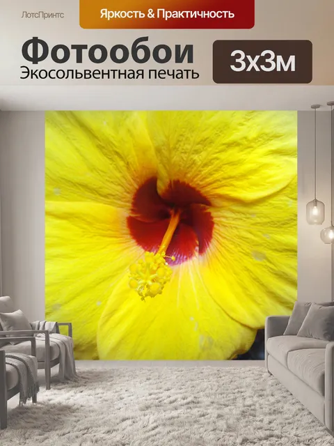 Фотообои золотисто-желтый gumamela
